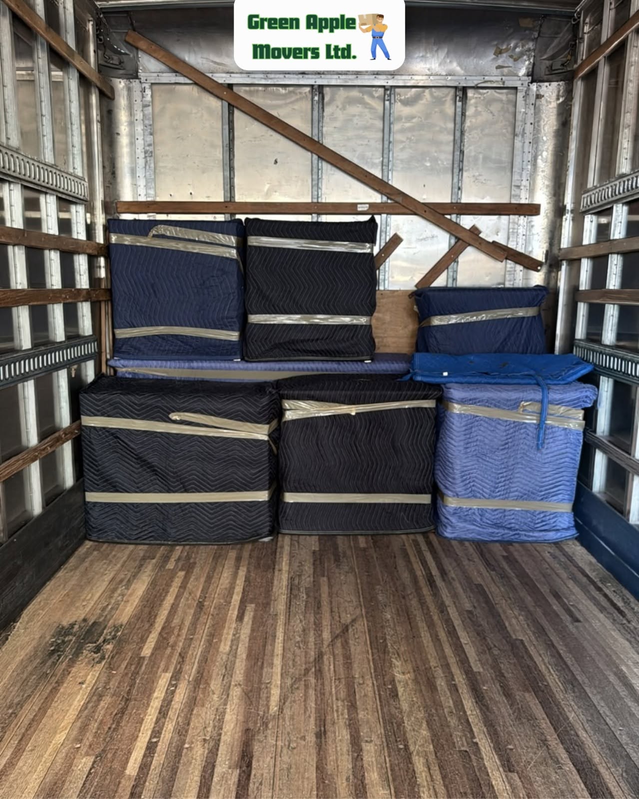 Furniture arranged for moving